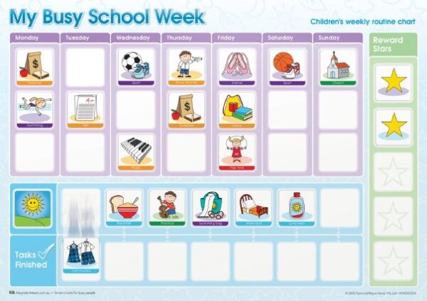 My Busy School Week Magnetic Chart-0